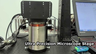 Etapa de microscopio con motor de bobina móvil de alta precisión